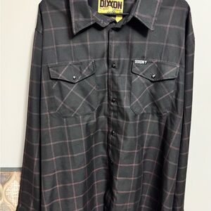 DIXXON Black and Pink Plaid Casual Shirt